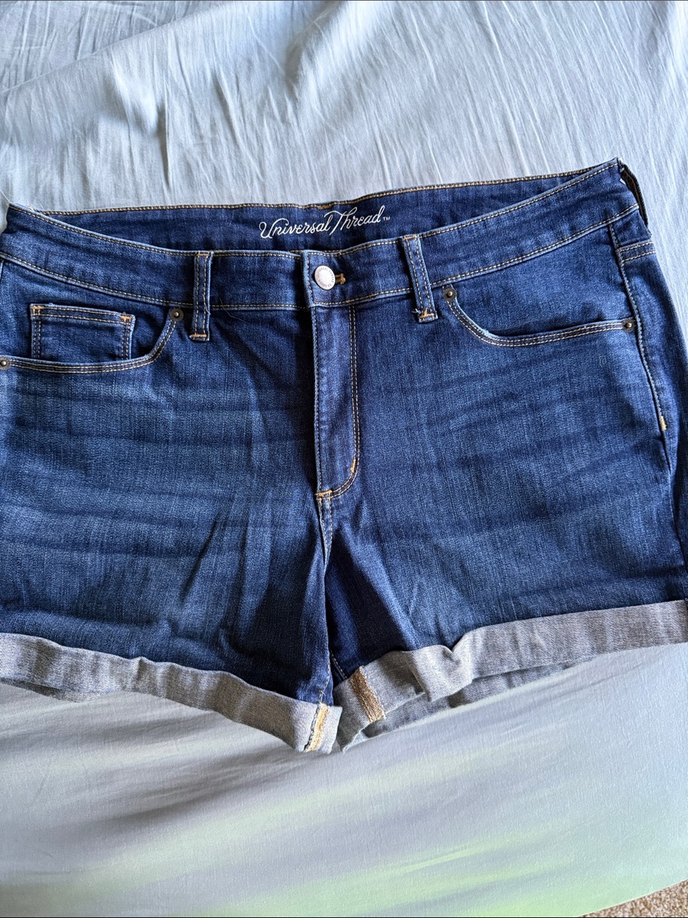 Universal Thread Indigo Roll-Cuff Denim Shorts